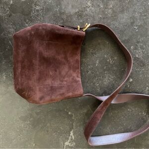 Madewell Brown Suede Shoulder Bag